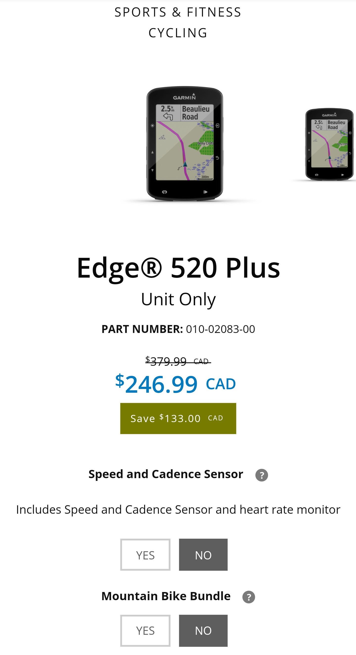 garmin edge 520 plus sensor bundle