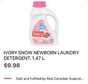Ivory Snow (New Born) Laundry Detergent (1.47L) @ $1.74 after taxes & CO51 - YMMV