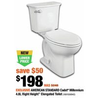 American Standard Cadet Millennium 4.8L Right Height Elongated Toilet