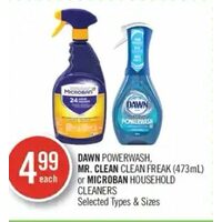 Dawn Powerwash, Mr. Clean Clean Freak Or Microban Household Cleaners