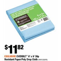 Everbilt 6'x9' Slip Resistant Paper / Poly Drop Cloth