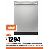 GE Profile Ultrafresh System Dishwasher With Stainless Steel Interior
