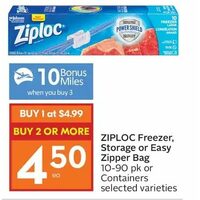 Ziploc Freezer, Storage Or Easy Zipper Bag Or Containers 