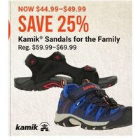 Kamik Sandals For The Family