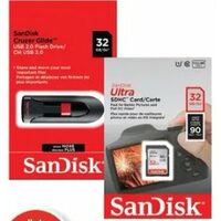 Sandisk 32 GB USB, Memory or SD Cards