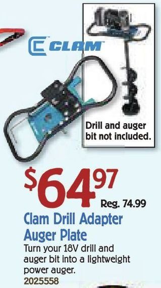 Clam Drill Auger Conversion Kit