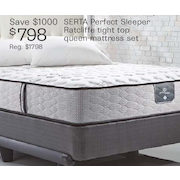 Serta Perfect Sleeper Ratcliffe Tight Top Queen Mattress Set - $798.00 ($1000.00 off)