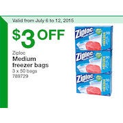 Ziploc Medium Freezer Bags - $3.00 Off
