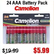 Camelion 24 AAA Battery Pack - $5.99