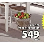 5 PC Table + 4 Chairs - $549.00