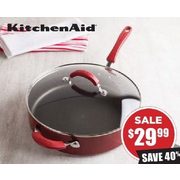 KitchenAid Gourmet Non Stick Saute Pan with Lid - $29.99 (40% off)