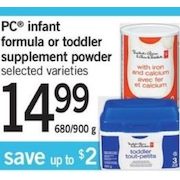 Pc Infant Formula Or Toddler Supplement Powder  - $14.99 (Up to $2.00 off)