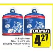 Bag Sealtest Skim, 1% Or 2% Milk Excluding Premium Varieties - $4.27