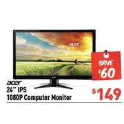 Acer 24" IPS 1080P Computer Monitor  - $149.00 ($60.00 off)