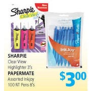 Sharpie Clear View Highlighter Papermate Inkjoy 100 RT Pens - $3.00