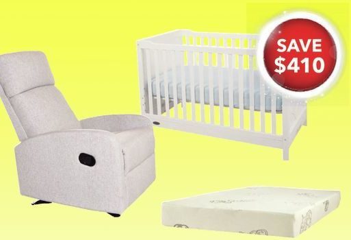 Best Buy Kidiway Santa Maria Glider And Moon Crib With Organicfeel