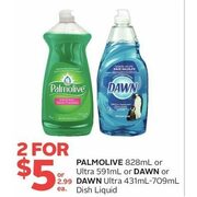 Palmolive or Ultra or Dawn or Dawn Ultra Dish Liquid - 2/$5.00