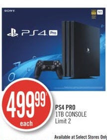 shoppers ps4 pro