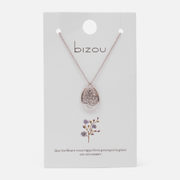 Silvered Pendant With Flowers Charm - 2/$22.00