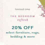 Anthropologie Bedroom Refresh: 20% off Select Furniture, Rugs, Bedding, and More