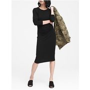 Petite Cozy Knit Long-sleeve Ruched-side Dress - $70.99 ($74.01 Off)