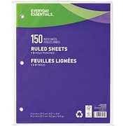 Everyday Essentials Ruled Sheets - $0.38