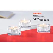 Glimma Unscented Tealights - $4.99/100 pack