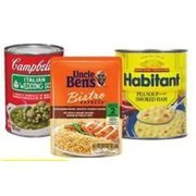 Campbell's Ready-to-Serve, Habitant Soup or Uncle Ben's Bistro Express - 2/$5.00