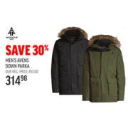 woods men's avens down parka