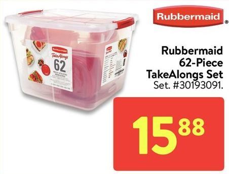Rubbermaid 62-Piece TakeAlongs Food Storage Set Brand New 