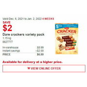 Dare Crackers Variety Pack - $6.99 ($2.00 off)