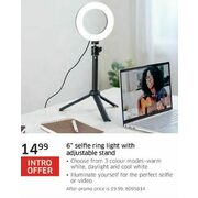 6" Selfie Ring Light With Adjustable Stand - $14.99