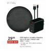Vital 15W Leather Wireless Charging Pad With Wall Charger And USB-C Cable - $29.99 ($15.00 off)