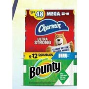 Charmin Bath Tissue, Bounty Paper Towel Double - $11.99 (Up to $8.00 off)