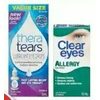 Clear Eyes or Thera Tears Eye Drops - Up to 15% off