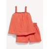 Crinkle-Crepe Tank Top & Shorts Set For Toddler Girls - $12.00 ($5.00 Off)