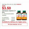 Jamieson Vitamin C+ Zinc - $12.49 ($3.50 off)