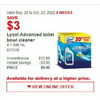Lysol Advanced Toilet Bowl Cleaner - $9.99 ($3.00 off)