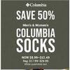 Columbia Men's & Women's Columbia Socks  - $8.99-$12.49 (50% off)